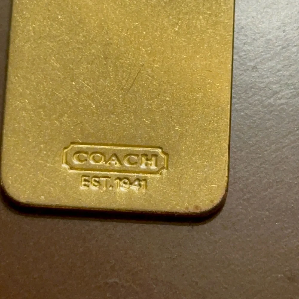 Coach Gold Metal Hangtag rare Y2K era Medium size - Picture 10 of 12